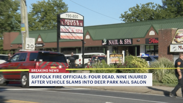 Deer Park nail salon, leaves 4 dead, 9 injured after speeding driver collides into Long Island building